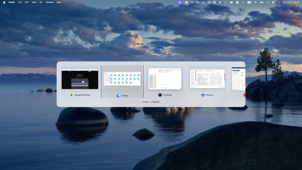 Alt+Tab Switcher on macOS